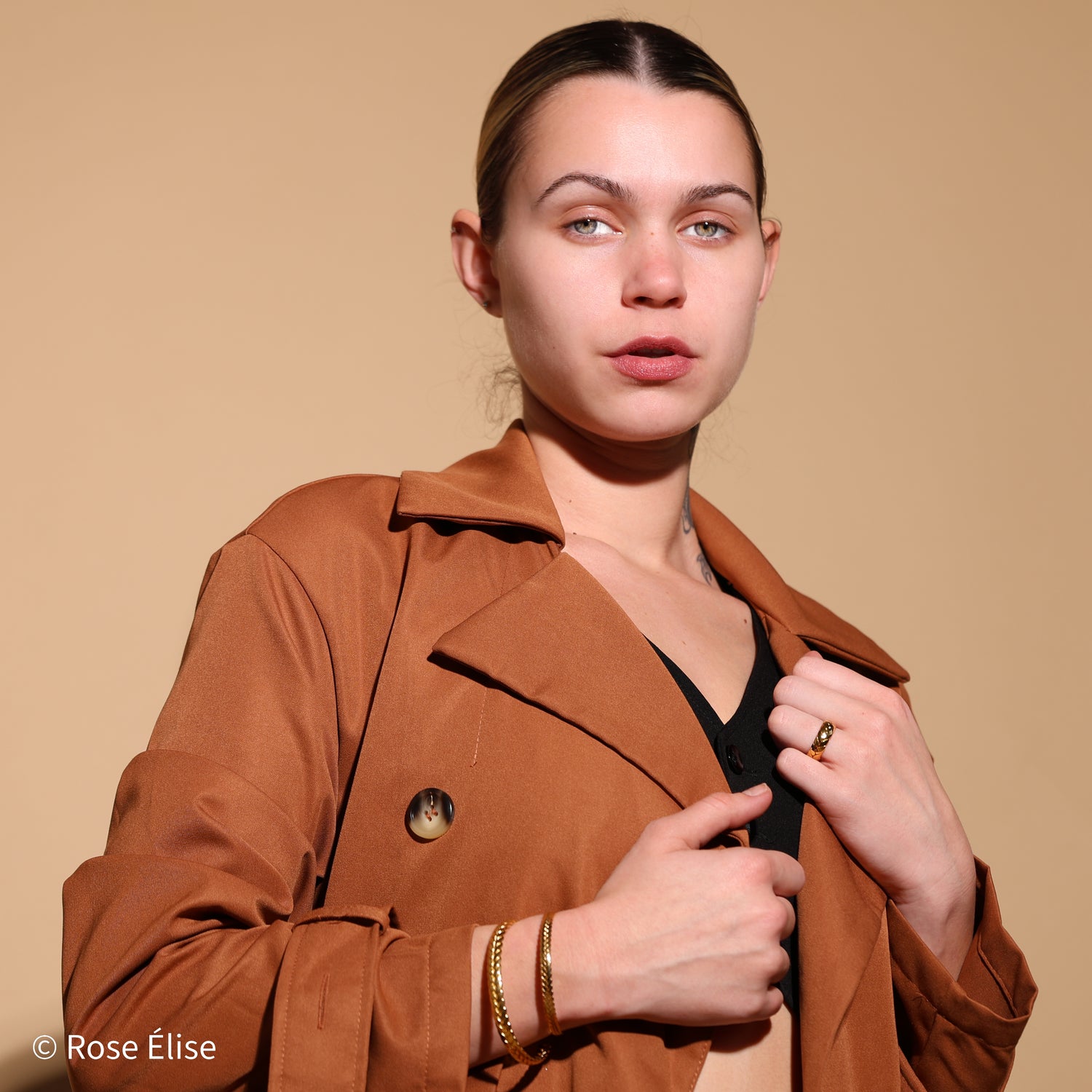 Valentina Gold Braided Bracelet - 8mm