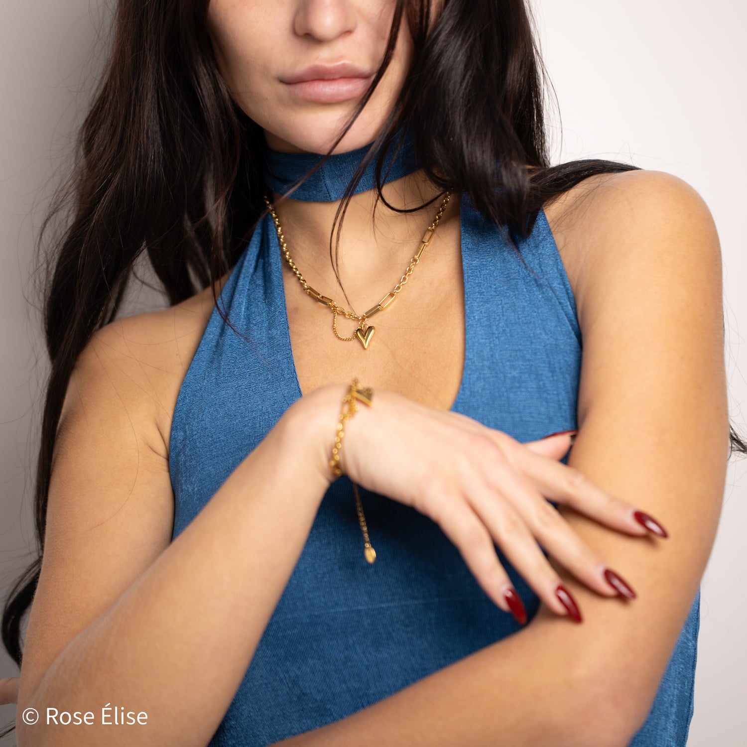 Bellezza - 18k Gold Heart Charm Necklace