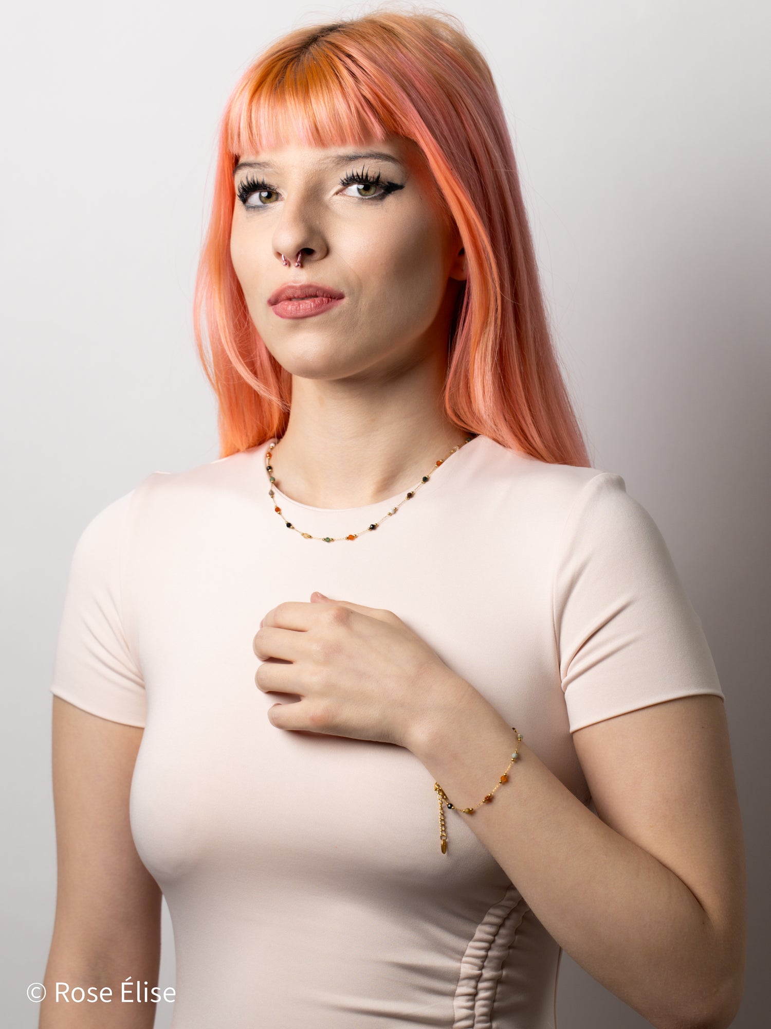 Gemma - 18k Gold Natural Stone Bracelet