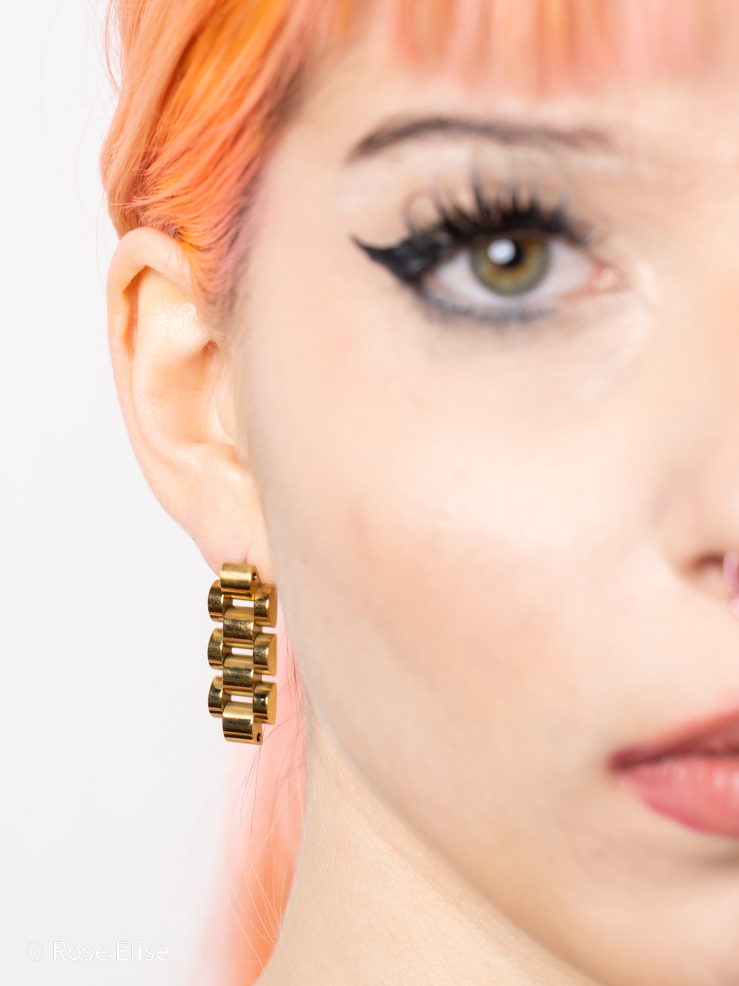 Majesté - 18k Gold Watch-Link Drop Earrings