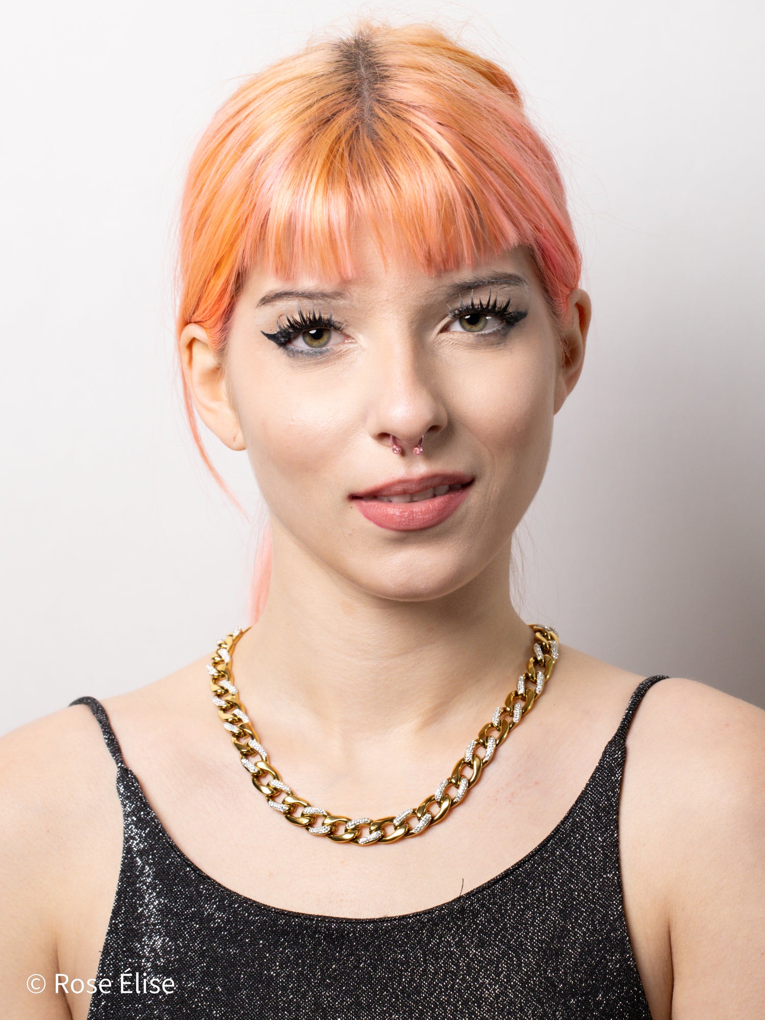 Audacia - 18k Gold Crystal Chain Necklace