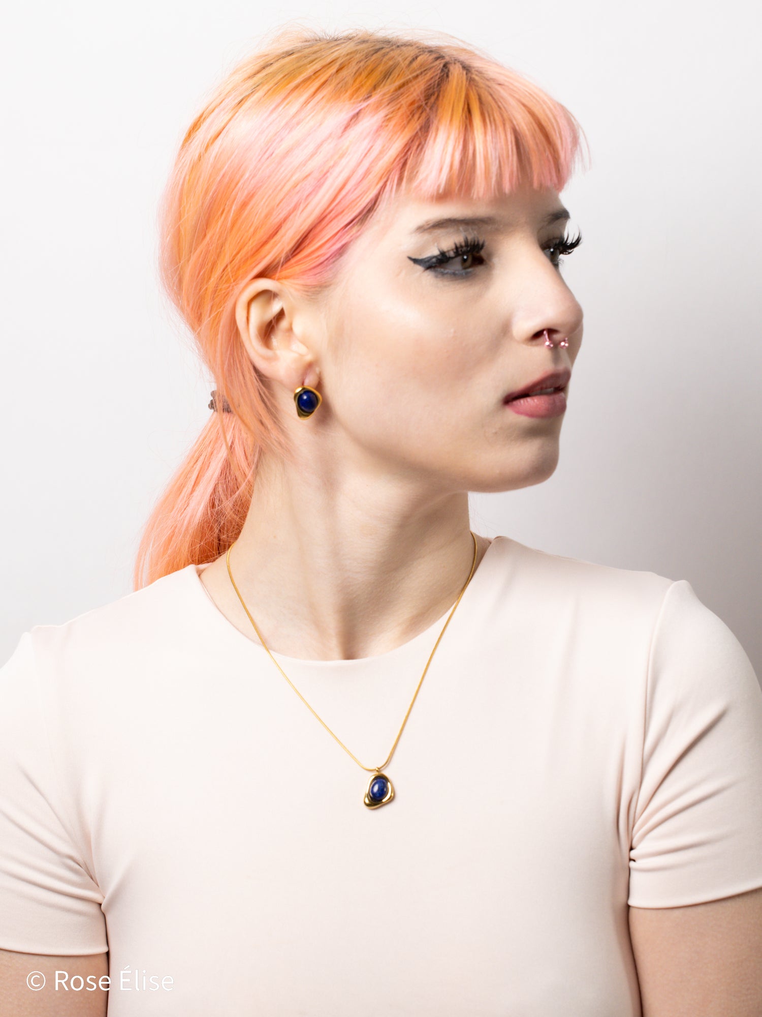 Zaffiro - 18k Gold Sapphire Stone Earrings