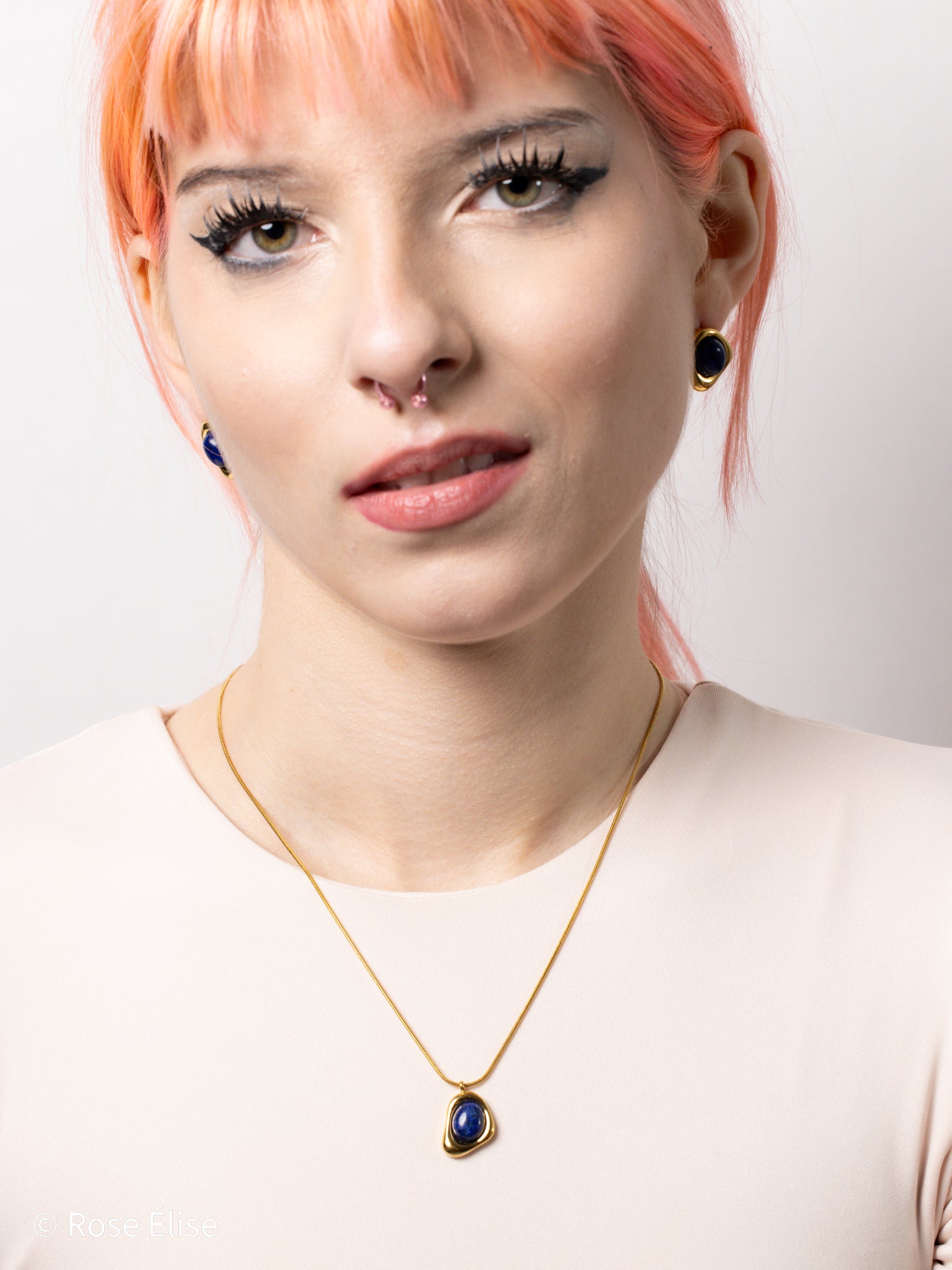 Zaffiro - 18k Gold Sapphire Stone Necklace