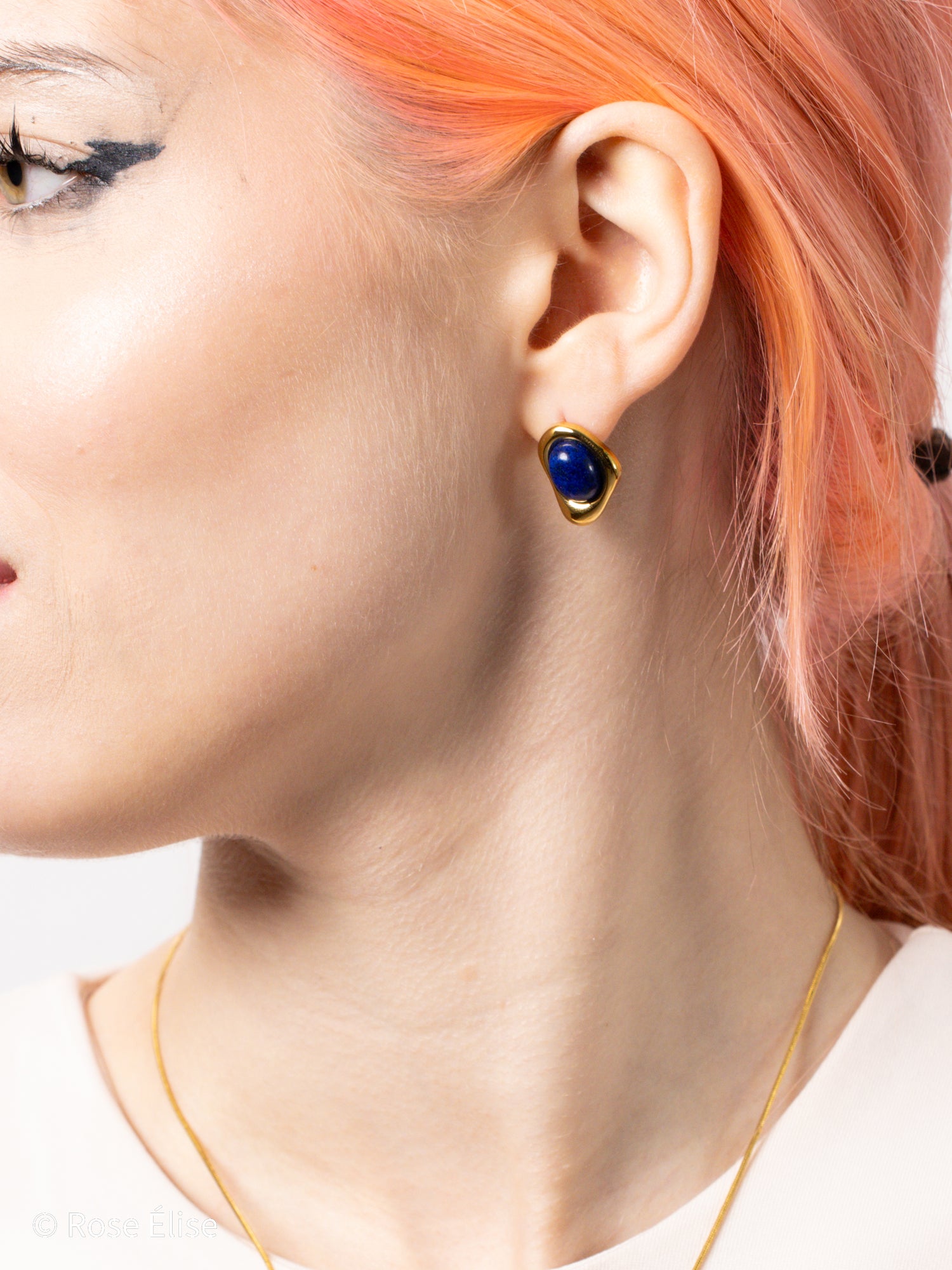 Zaffiro - 18k Gold Sapphire Stone Earrings