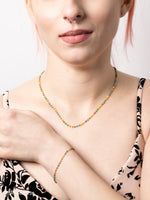 Vivace - 18k Gold Prismatic Enamel Necklace - Rose Élise
