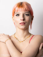 Fiore - 18k Gold Enamel Daisy Necklace - Rose Élise