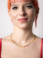 Fiore - 18k Gold Enamel Daisy Necklace - Rose Élise