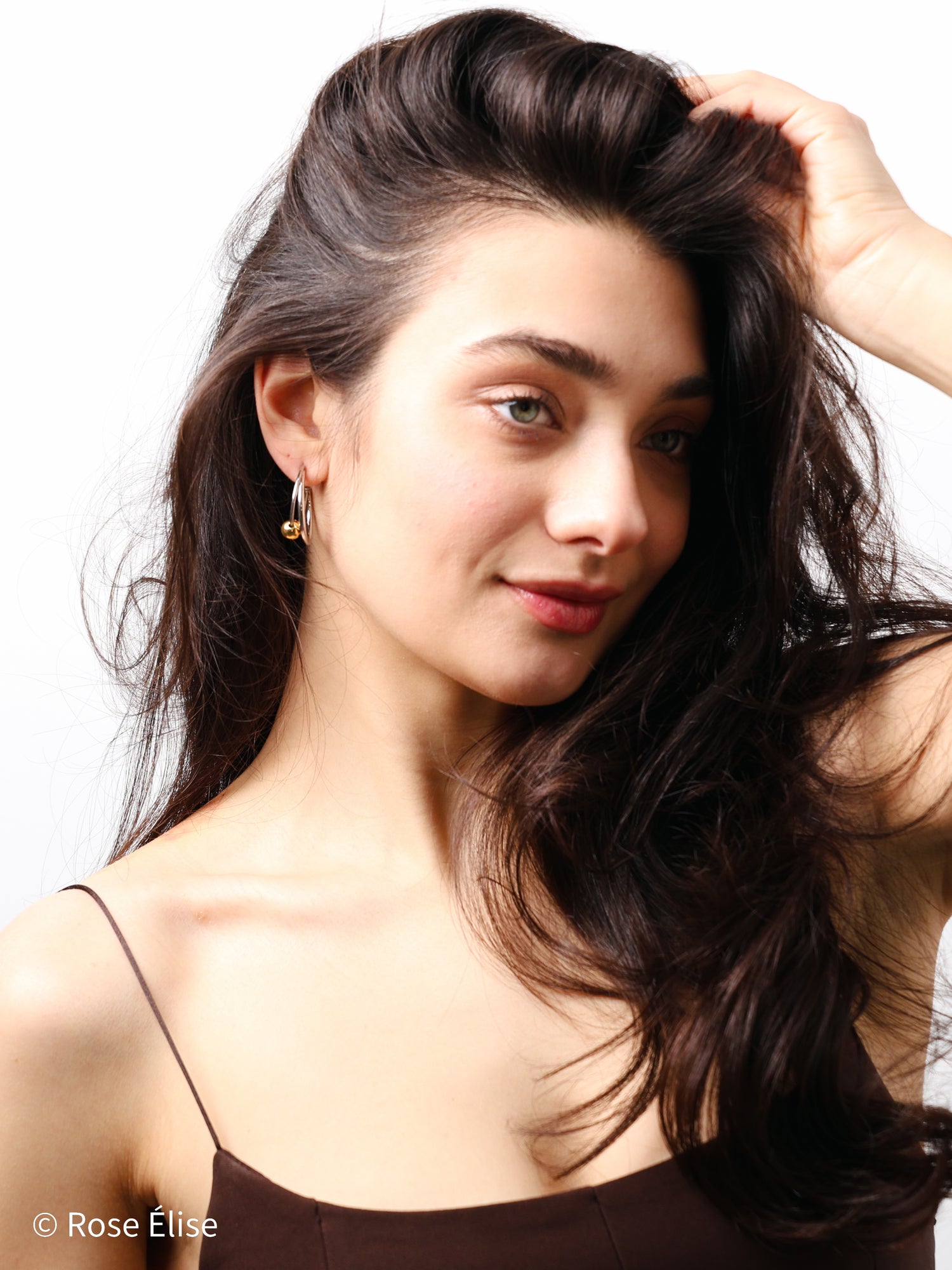 Dualité - 18k Gold & Silver Two-Tone Sculptural Hoop Earrings