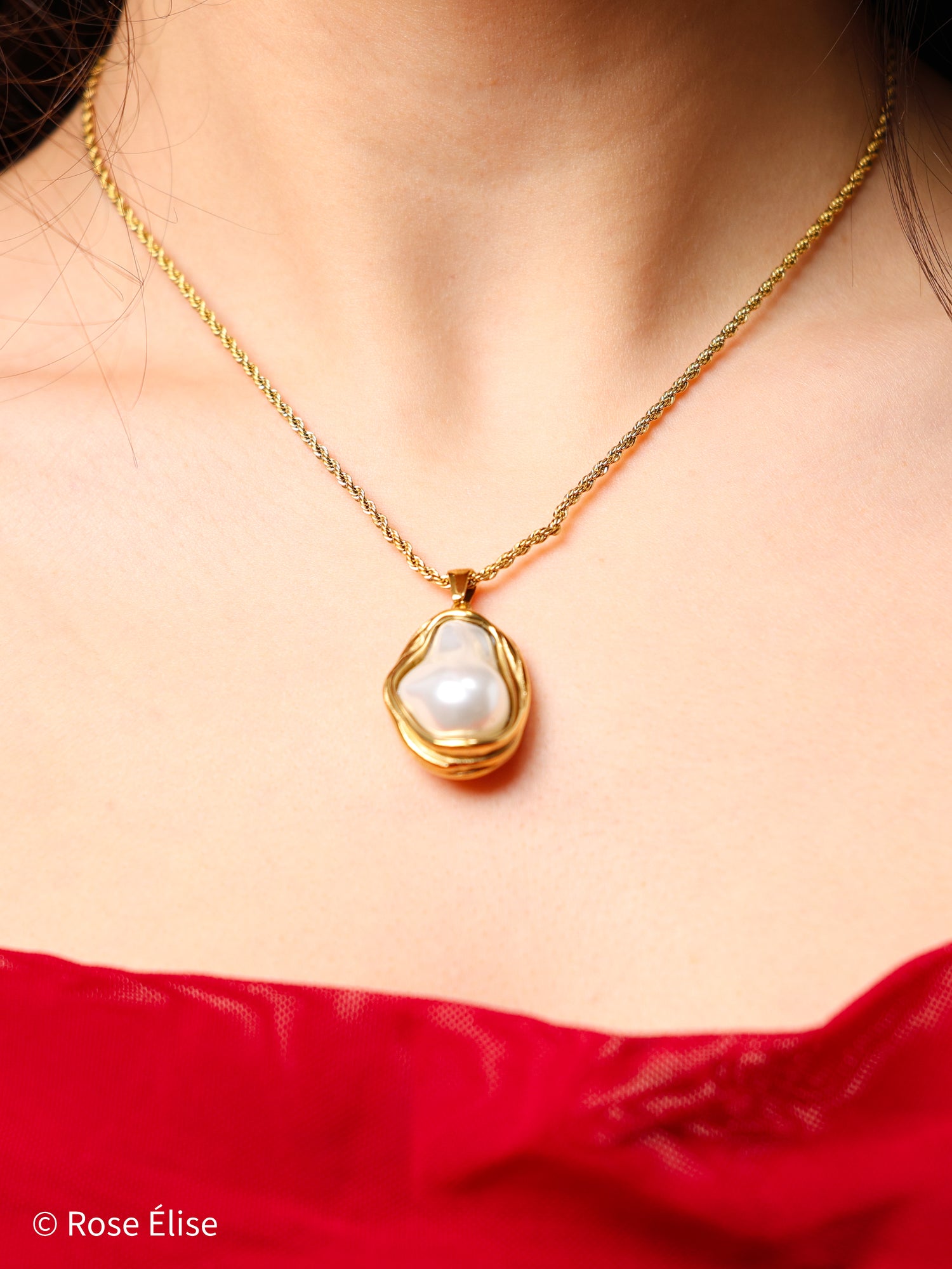 Baroque - 18k Gold Baroque Pearl Necklace