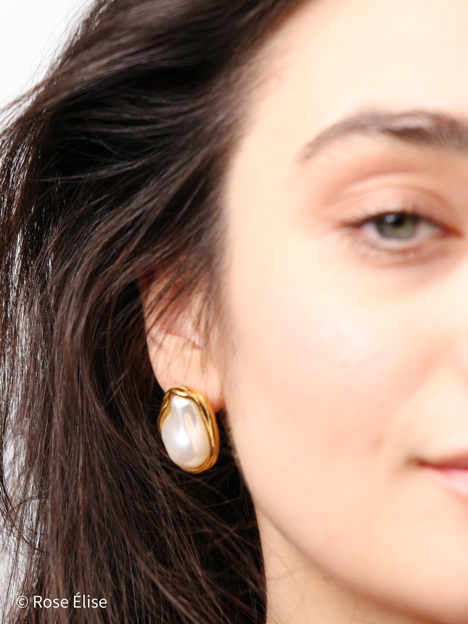 Baroque - 18k Gold Baroque Pearl Earrings