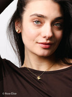 Volette - 18k Gold Textured Butterfly Necklace - Rose Élise