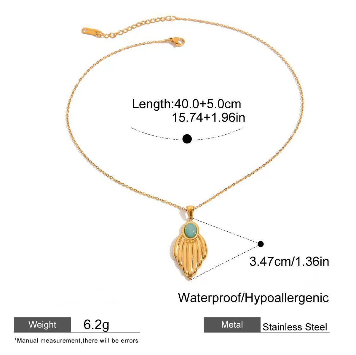 Volée - 18k Gold Wing Turquoise Necklace