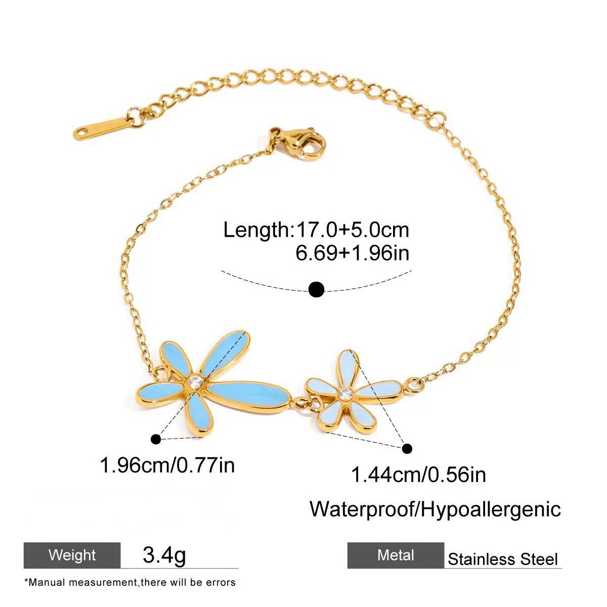 Libellule - 18k Gold Enamel Dragonfly Bracelet