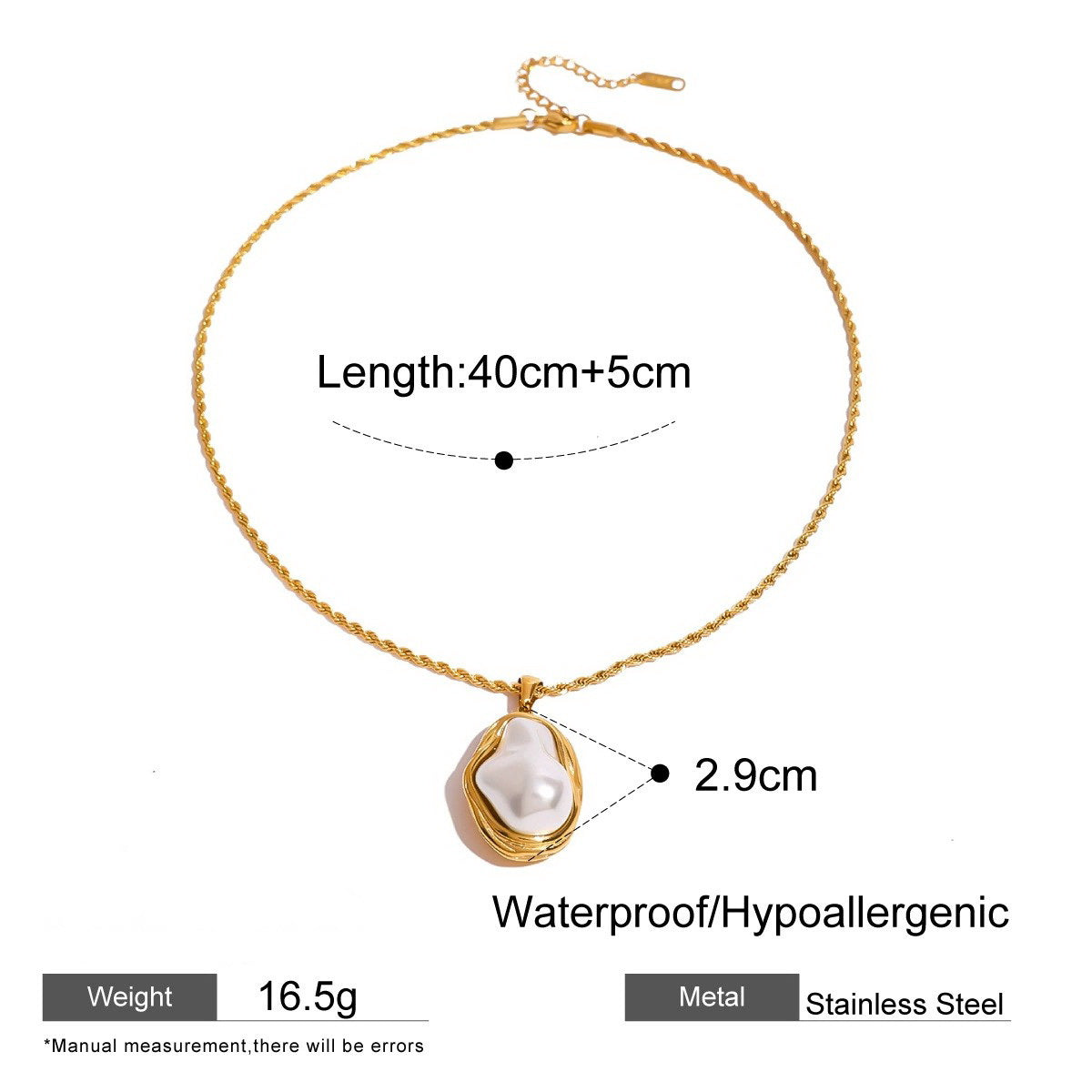 Baroque - 18k Gold Baroque Pearl Necklace