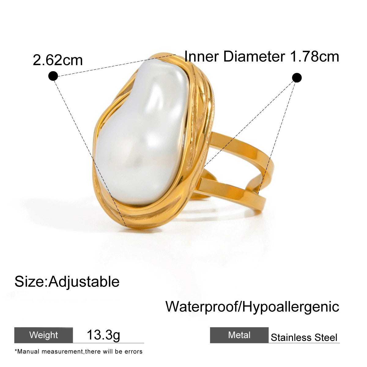 Baroque - 18k Gold Baroque Pearl Ring